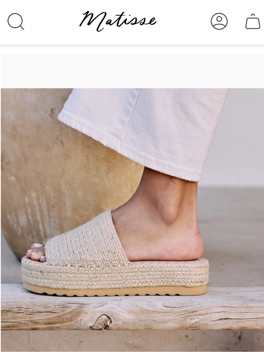 Matisse Del Mar Platform Slide - Beige
